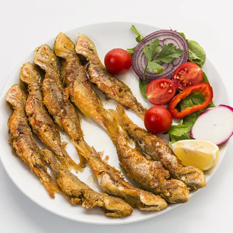 Fried Striped Red Mullet